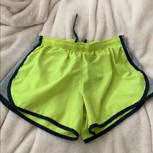 Nike dri-fit neon yellow shorts!
